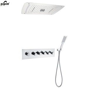 Set doccia termostatico cambio Led specchio pannello doccia pioggia Spray Mist Spa soffione doccia Kit montaggio a soffitto Sus304 colore - Product Image 2