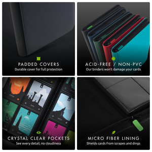 Carpeta de Cartas MIO Personalizada, Elegante, de Cuero Repujado, con 4 Bolsillos, para más de 160 Cartas, con Patrón Impreso, para Fotos, Fútbol, TCG, PKM - Product Image 5