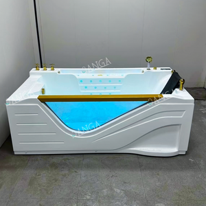 Whirlpool Rechteck Wasserfall Badewanne Luxus Whirlpool Acryl Indoor Spa Badewannen mit <span class=keywords><strong>TV</strong></span> - Product Image 4