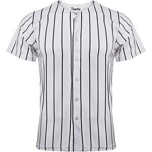 2025 Youth Baseball Jersey for Men and Boys Button-Down Pinstripe Softball Wear Breathable Polyester Set - Product Image 2