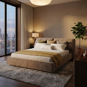<span class=keywords><strong>Cama</strong></span> Reclinable de Tela Moderna y Lujosa <span class=keywords><strong>con</strong></span> Diseño Suave y <span class=keywords><strong>Respaldo</strong></span> <span class=keywords><strong>Acolchado</strong></span> para Uso en Hoteles y Hogares - Product Image 2