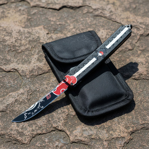 OK-1845 Navaja de Bolsillo Estilo Katana de Acero Inoxidable de 8.5 Pulgadas, Mango Estilo NA RUTO, Navaja Táctica de Doble Acción, Herramienta de Respaldo - Product Image 6