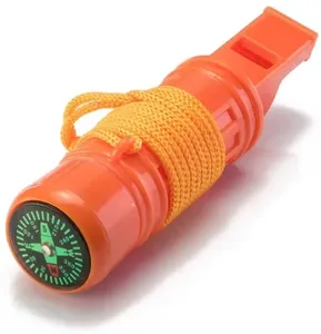 Silbato de Seguridad 5 en 1 de Plástico ABS para Supervivencia en Emergencias con Cordón, Brújula, Linterna, Lupa y Luz LED - Product Image 5