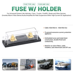 Porte-Fusible <span class=keywords><strong>ANL</strong></span> boulonné porte-Fusible automobile lien Fusible avec 80A fusibles AMP PQY-ESV05 - Product Image 3
