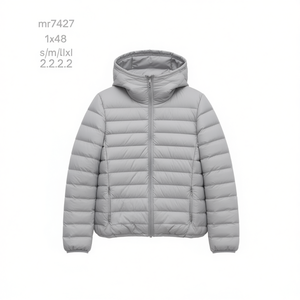 Mr7427 Giacca Imbottita Leggera da Donna S M L XL Taglie Forti con Cappuccio Calda e Confortevole - Product Image 2