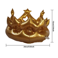 Couronnes et diadèmes gonflables en plastique pour enfants – Chapeaux de fête d'anniversaire, accessoires de performance créatifs, coiffures de cosplay, accessoires photo – Non toxiques et durables