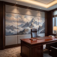 Panneau mural rembourré géométrique abstrait moderne pour la décoration de tête de lit de chambre haut de gamme