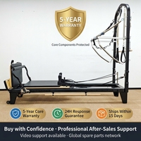Lit de Pilates Reformer réglable pour la remise en forme et l'exercice, machine de qualité commerciale pour studio de gym, en alliage d'aluminium haute résistance, grande stabilité
