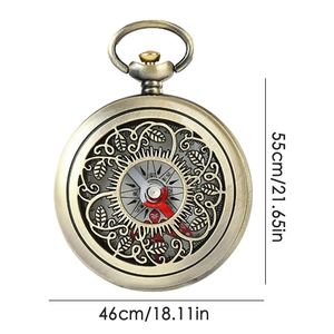 Brújula Náutica Vintage Pequeña de Latón para Camping, Senderismo y Lectura, Decoración Rústica Vintage de Bolsillo con Pantalla de Dial y Puntero - Product Image 6