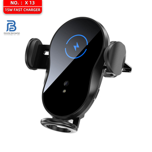 แท่นชา<span class=keywords><strong>ร</strong></span>์จไร้สาย X13 15W แบบเซ็นเซอ<span class=keywords><strong>ร</strong></span>์เปิดอัตโนมัติ ตัวเครื่องสีดำเงา ขอบโลหะ สำหรับใช้ในรถยนต์ <span class=keywords><strong>ร</strong></span>อง<span class=keywords><strong>ร</strong></span>ับกา<span class=keywords><strong>ร</strong></span>นำทางด้วย<span class=keywords><strong>โทรศัพท์</strong></span>มือถือ ใช้ได้ทุกวัน - Product Image 1