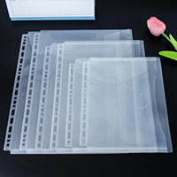 Pochette de classement transparente en PP A4 A5 B5 avec boucle de déverrouillage latérale, pour feuilles mobiles verticales et horizontales, idéale pour l'école et le bureau