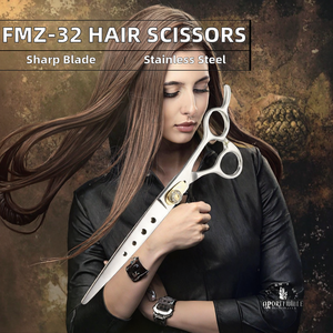 Ciseaux de coiffure professionnels de 6 pouces en acier inoxydable, ciseaux droits et ciseaux à effiler, outil de barbier tranchant - Product Image 2