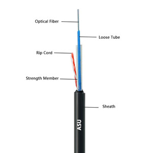 Nouveau câble à fibres optiques ADSS miniature pour extérieur, 2 pièces, gaine extérieure en FRP PE, <span class=keywords><strong>tube</strong></span> lâche en PBT, ASU 100m 80m 3KM par rouleau - Product Image 3