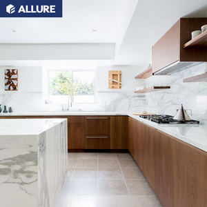 Mobili da <span class=keywords><strong>Cucina</strong></span> in PVC Stile Country Francese Allure con Verniciatura a Chip e Ante in Vetro - Product Image 3