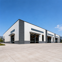 Kit d'Hangar Industriel Préfabriqué en Structure Métallique pour Atelier, Entrepôt, Garage Automobile, avec Toiture Métallique Guidée Haute Performance