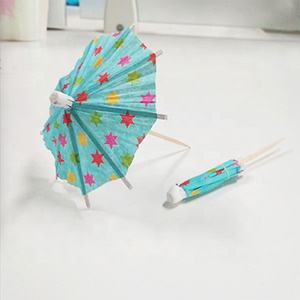 Decoraciones para Fiestas Hawaianas con Temática Tropical, Adornos para Cupcakes, Sombrillas de Colores para Bebidas con Forma de Estrella de Cinco Puntas - Product Image 5