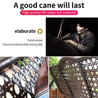 Prix usine 2 personne métal cadre PE rotin suspendu chaise patio balançoires avec auvent étanche pour balcon de jardin extérieur