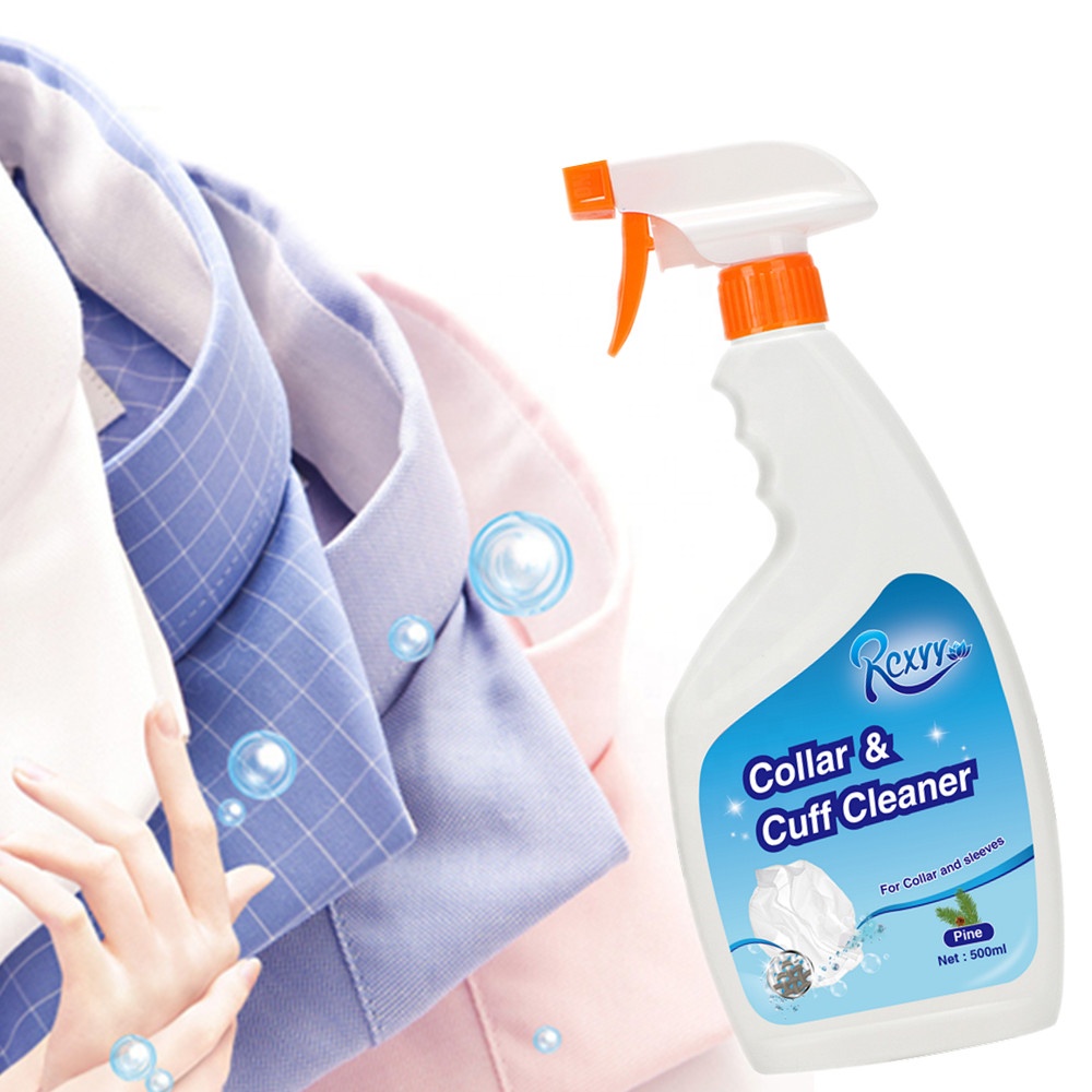 OEM Private Label In Modo Rapido per La Rimozione di Macchie Ostinate Eco-Friendly Della Camicia Del Polsino Del Collare Cleaner Spray Per I Vestiti