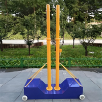 Base roulante mobile pour poteau multisports |   Poteau de filet de volley-ball, badminton et tennis réglable en hauteur et imperméable pour salle de sport et école