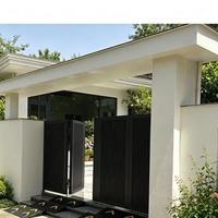 Portail électrique de luxe pour allée, en alliage d'aluminium thermolaqué, design populaire pour clôtures animales et dimensions personnalisables