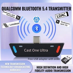 Type-C <strong>Bluetooth</strong> 5.4 Auracast <strong>Transmitter</strong> for Mobile/Game Player to Wireless Headphones AptAdaptive Aptx HD/<strong>LDAC</strong>/Low Latency - Product Image 2