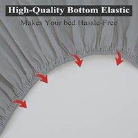Drap-housse en coton égyptien Drap-housse en coton blanc Draps de lit Queen Size Coton ajusté