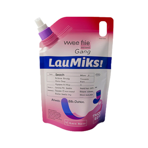 Biểu tượng tùy chỉnh bơm lại nhôm lá leakproof nhựa đứng lên Túi 500 gam 1kg giặt chất tẩy rửa với vòi phun bao bì chất lỏng - Product Image 3