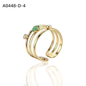 Anillo de Moda con PIEDRA NATURAL A0448 para Mujer, Joyería de Alta Calidad - Product Image 4
