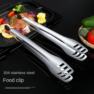 DFU0182 Pinces à viande, steak et pain en acier inoxydable 304, antidérapantes et anti-adhésives, avec 3 trous, pour la vente en gros et la personnalisation - Product Image 3