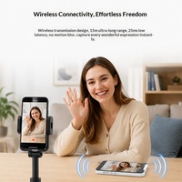 Écran tactile magnétique pour selfie avec lumière d'appoint, affichage arrière pour selfie, miroir portable léger pour selfie, miroir d'écran pour téléphone portable