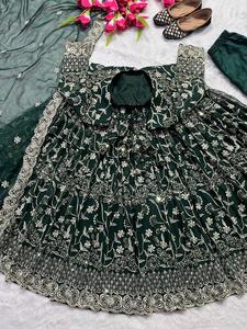 ปาร์ตี้นักออกแบบใหม่สวมชุดแฟนซีดิจิตอลเรียบง่าย 3 ชิ้นสวยงามพร้อมชุดเดรสผ้าพรีเมี่ยมคุณภาพสูง Dupatta - Product Image 5