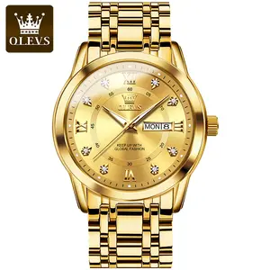 OLEVS 5513 Brand Luxury Mens Watch Temperament Gold Wrist Watch Fashion Trend Waterproof Men Quartz Watches