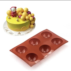 Hot Selling Custom 6 Holes Nonstick Semi Sphere <b>Silicone</b> Mold DIY <b>Baking</b> Mold Cake <b>Baking</b> Tool <b>Silicone</b> Chocolate Cake Mold - Product Image 4
