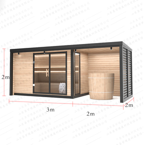 Personnalisé Extérieur Cèdre Solide Bois Au Feu/lointain Intérieur Infrarouge Sauna Bain à Remous Baignoire Spa pour 2-5 Personnes - Product Image 2