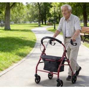 <b>Chair</b> Foldable Rehabilitation <b>Mobility</b> Lightweight Rollator and Wheelchair for Adults - Product Image 1