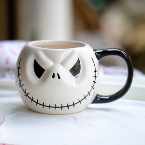 Tazze in Porcellana all'Ingrosso, Santa <span class=keywords><strong>Jack</strong></span> <span class=keywords><strong>Skellington</strong></span> Nightmare Before Christmas, Tazze da Caffè 3D in Ceramica, Personalizzabili con Colore e Logo - Product Image 6