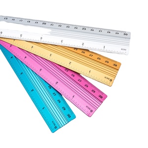 Biểu Tượng Tùy Chỉnh Kim Loại Máy Đo Thước Nhà Sản Xuất 15Cm 20Cm 30Cm Tam Giác Quy Mô Bạc Nhôm Thước - Product Image 2