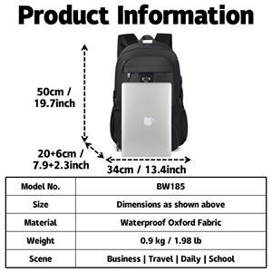 Công Suất Lớn Không Thấm Nước Du Lịch Ngoài Trời Ba Lô USB Ngăn Giày Oxford Polyester Lót Bền Cho Chuyến Đi Kinh Doanh Máy Tính Xách Tay - Product Image 6