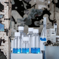 Cilindro graduado de laboratorio con tapa de rosca a prueba de manipulaciones, de plástico PET, con marcas de medición para dispensar líquidos, 50ml-500ml, para loción facial