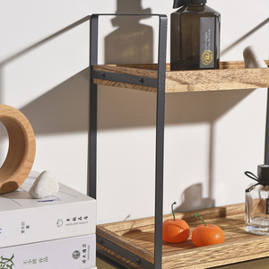 2-Tier đa năng bằng gỗ Rau lưu trữ giá mới nhất thiết kế tối giản cho nhà bếp phòng tắm phòng khách cho gia vị công cụ - Product Image 3