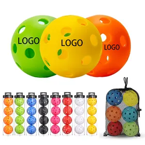 Bola de pickleball moldada por injeção elástica TPE de 40 furos USAPA Outdoor 40 furos Dropshipping