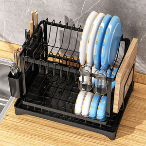 Escurridor de Platos Moderno en Oferta, Ahorra Espacio, Escurridor de Platos de 2 Niveles, Organizador, Juego de Escurridor, Escurridor <span class=keywords><strong>Plegable</strong></span>, Escurridor de Cubiertos - Product Image 4
