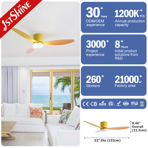 Ventilador de Techo LED 1stshine con Aspas de Colores Mixtos, Diseño DIY, Ventilador de Techo Decorativo con Luz LED - Product Image 3
