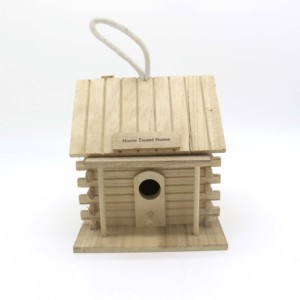 Casetta per uccelli in legno naturale personalizzata fai-da-te all'ingrosso su misura in legno appeso casa per uccelli nido per uccelli in legno - Product Image 1