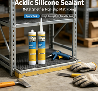 Colle silicone acide GP de qualité industrielle, étanche, pour le jointement des coins de portes et fenêtres en aluminium, travaux de construction et d'étanchéité