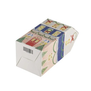 Caja de regalo de papel estucado con forma de casa navideña, personalizable según las necesidades - Product Image 5