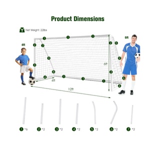 Porterías <span class=keywords><strong>de</strong></span> fútbol <span class=keywords><strong>de</strong></span> <span class=keywords><strong>metal</strong></span> <span class=keywords><strong>de</strong></span> 12x6 pies para patio trasero, poste <span class=keywords><strong>de</strong></span> fútbol, portería <span class=keywords><strong>de</strong></span> fútbol portátil - Product Image 5