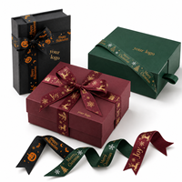 Ruban imprimé personnalisé pour boîtes cadeaux, sacs en papier, mariages, fleuristes, emballages de boulangerie, cadeaux de Noël, artisanat et décorations d'événements