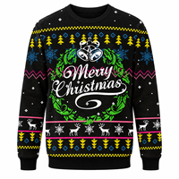 Pull de Noël moche en acrylique anti-plis pour homme, idéal pour les fêtes d'hiver – OEM & ODM