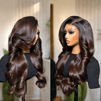 Rambut Asli INDIA, Wig Rambut Manusia Alami HD Lace Front, Virgin Cuticle Aligned 100% Glueless Full Lace Human Hair Wig